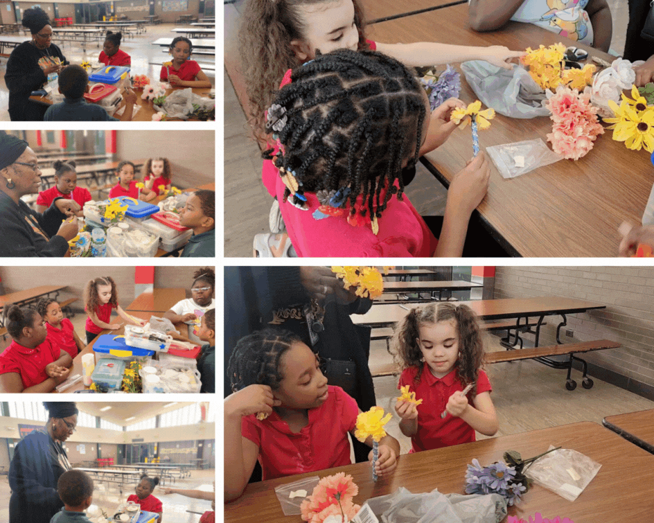 Students working on Art Project